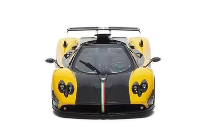 Almost-Real 2009 Pagani Zonda 5 Cinque Roadster Giallo Genevra (Yellow Black Carbon) 1:18