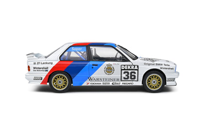 Solido 1989 BMW E30 M3 DTM No 36 Soper White w/ Red and Blue 1:18