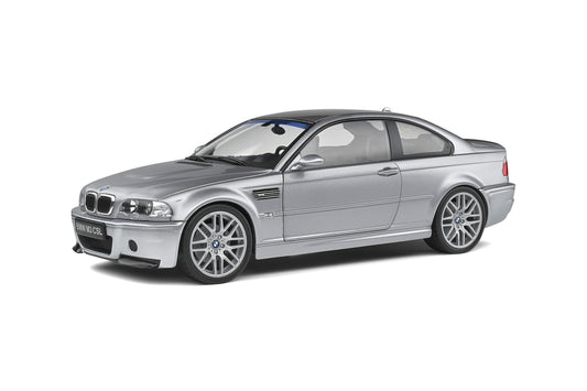 Solido 2003 BMW E46 M3 CSL Silver Grey Metallic 1:18