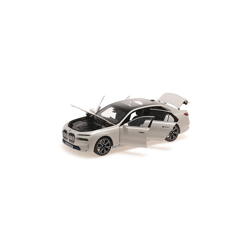 Minichamps 2023 BMW i7 (7 Series) G70 White Metallic 1:18