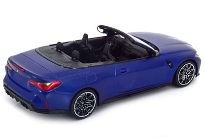 Minichamps 2021 BMW M4 Cabriolet (G83) Frozen Portimao Blue Metallic Matte 1:18 SEALED