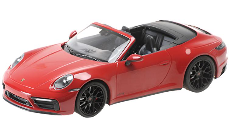 Minichamps 2020 Porsche 911 992 Carrera 4 GTS Cabriolet Guards Red 1:18 SEALED