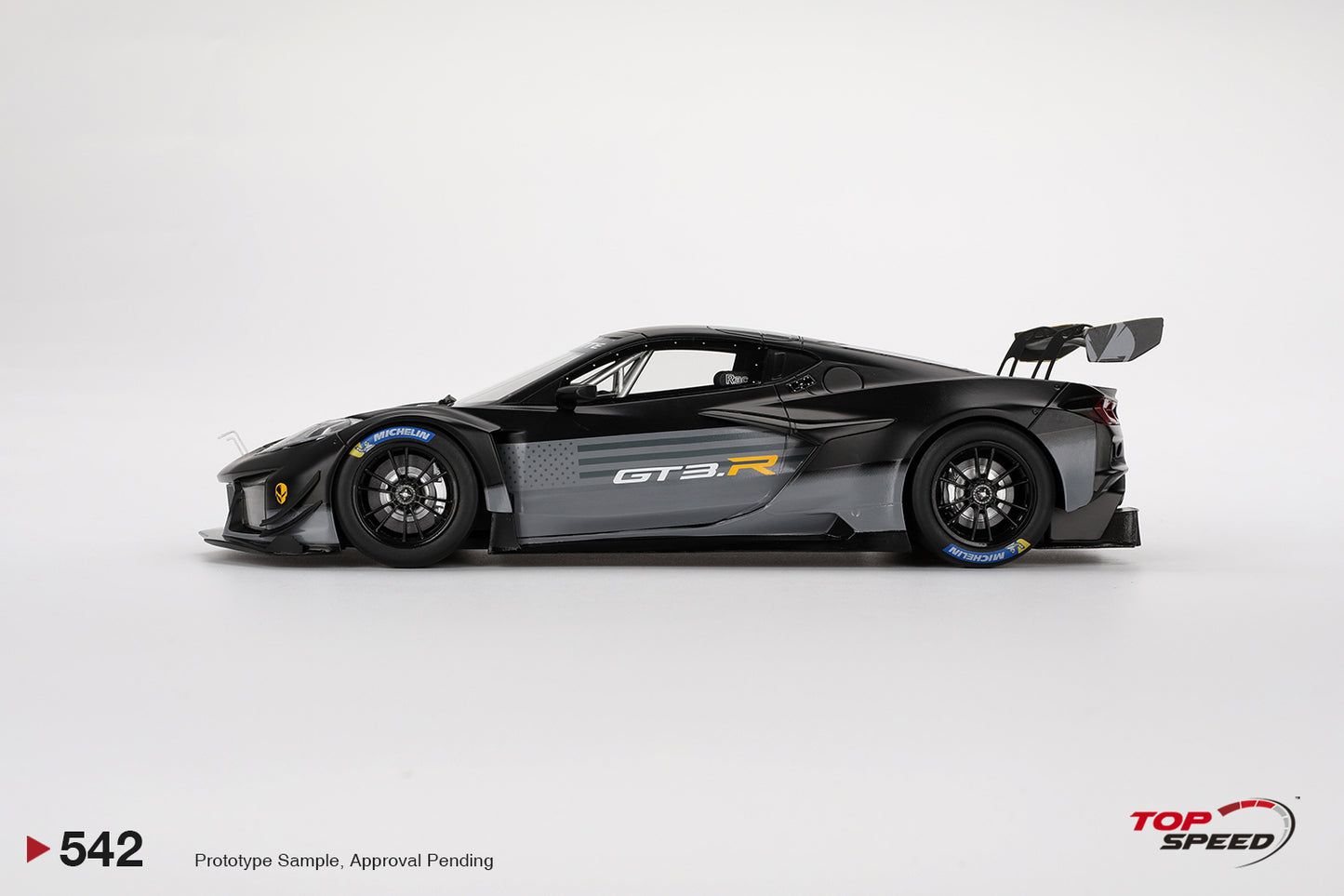 Topspeed 2023 Chevrolet Corvette C8 Z06 GT3.R Road America Test Car Black 1:18