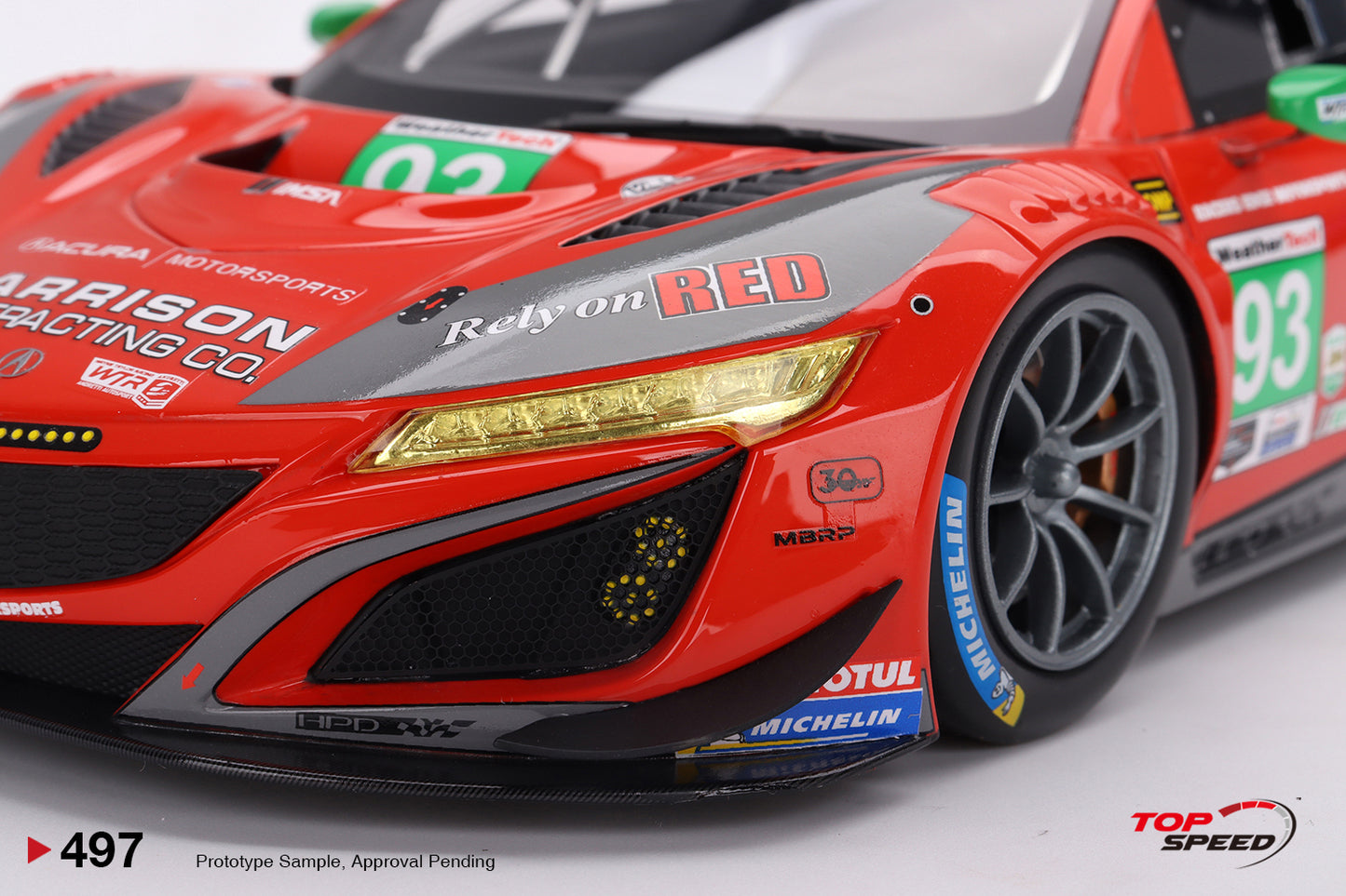 Topspeed 1:18 Acura NSX GT3 EVO22 #93 Harrison Contracting Company Racers Edge Motorsports with WTR Andretti 2023 IMSA Daytona 24 Hrs