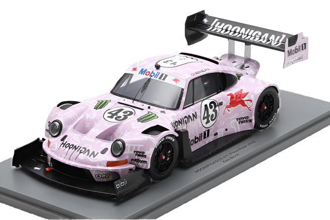 Spark-Model 2022 Porsche 911 (912 Base) Hoonipigasus No.43 Rally Pikes Peak Hill Climb Ken Block Pink 1:18