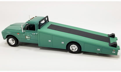 Acme 1967 Chevrolet C30 Ramp Truck Holley Speed Shop Green 1:18