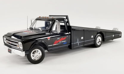 Acme 1967 Chevrolet C30 Ramp Truck The Heartbeat of America Black 1:18