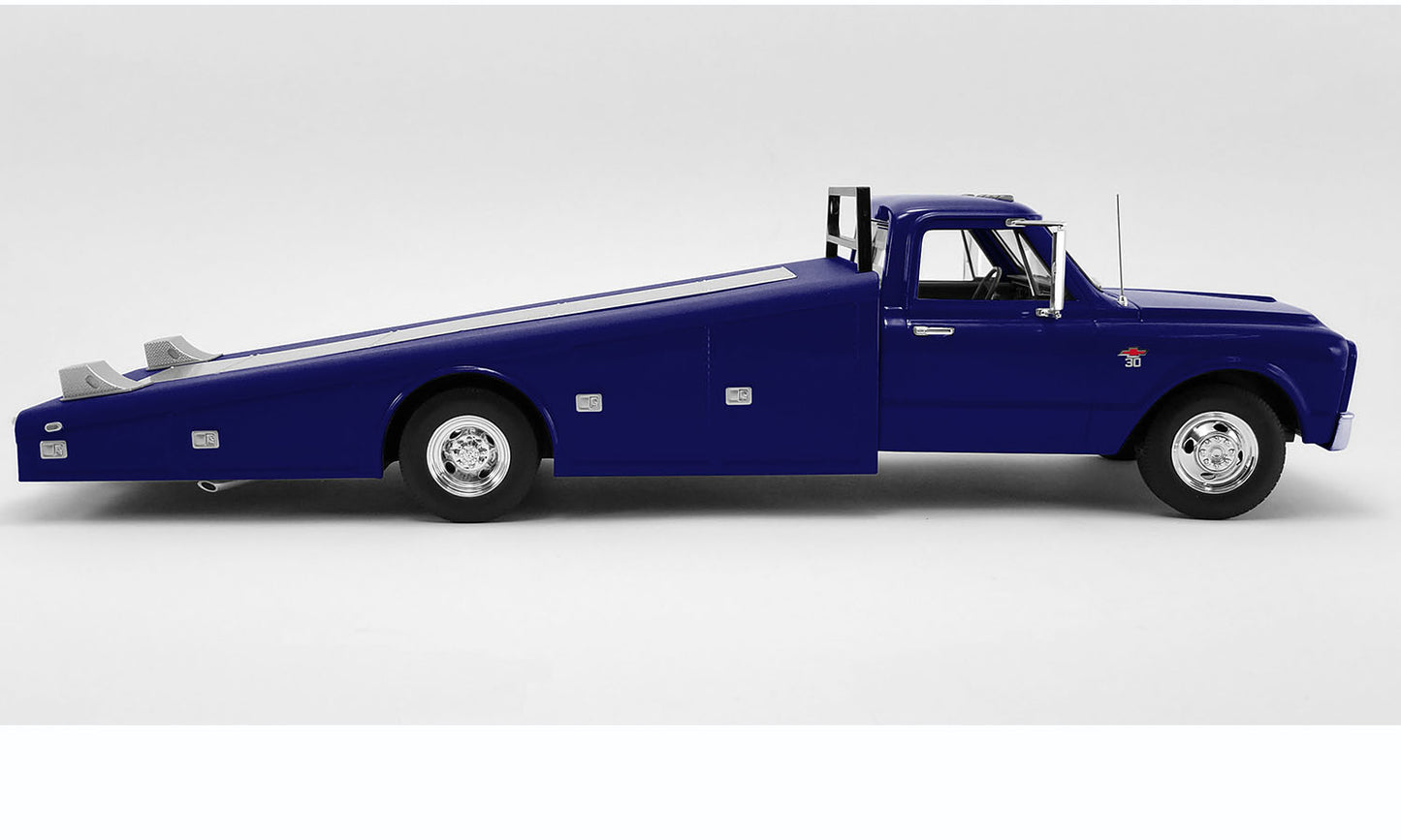 Acme 1967 Chevrolet C30 Ramp Truck Dark Blue 1:18