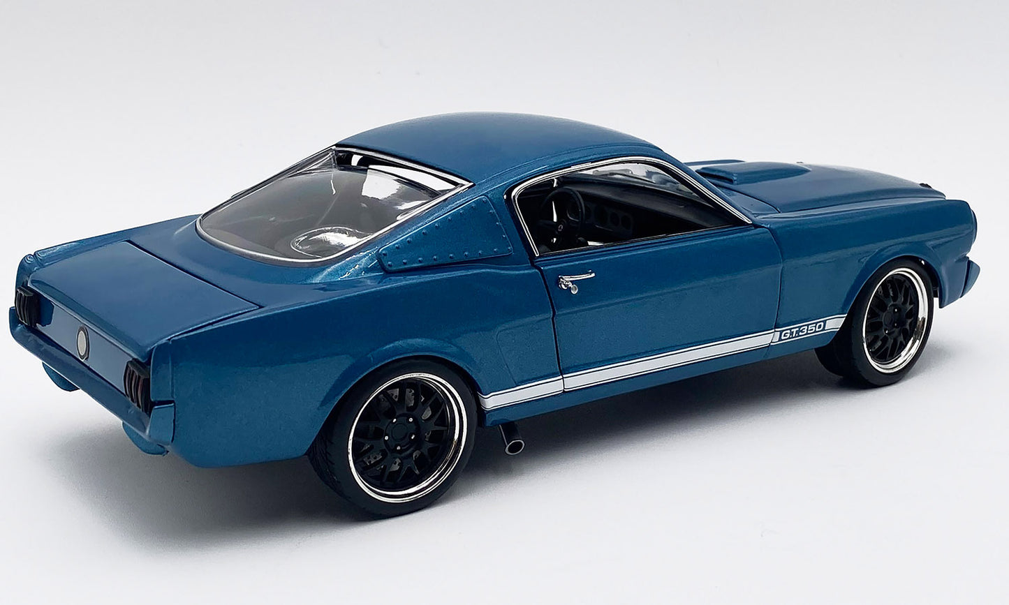 Acme 1965 Ford Shelby Mustang GT350R Coupe Pro Touring Dark Blue 1:18 LIMITED