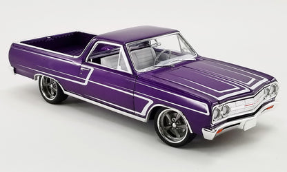 Acme 1965 Chevy El Camino Custom Cruiser Purple Metallic w/ White Accents 1:18