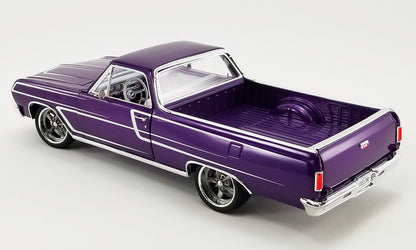 Acme 1965 Chevy El Camino Custom Cruiser Purple Metallic w/ White Accents 1:18