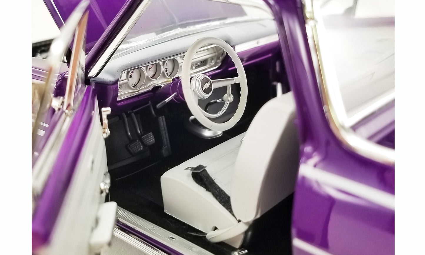 Acme 1965 Chevy El Camino Custom Cruiser Purple Metallic w/ White Accents 1:18