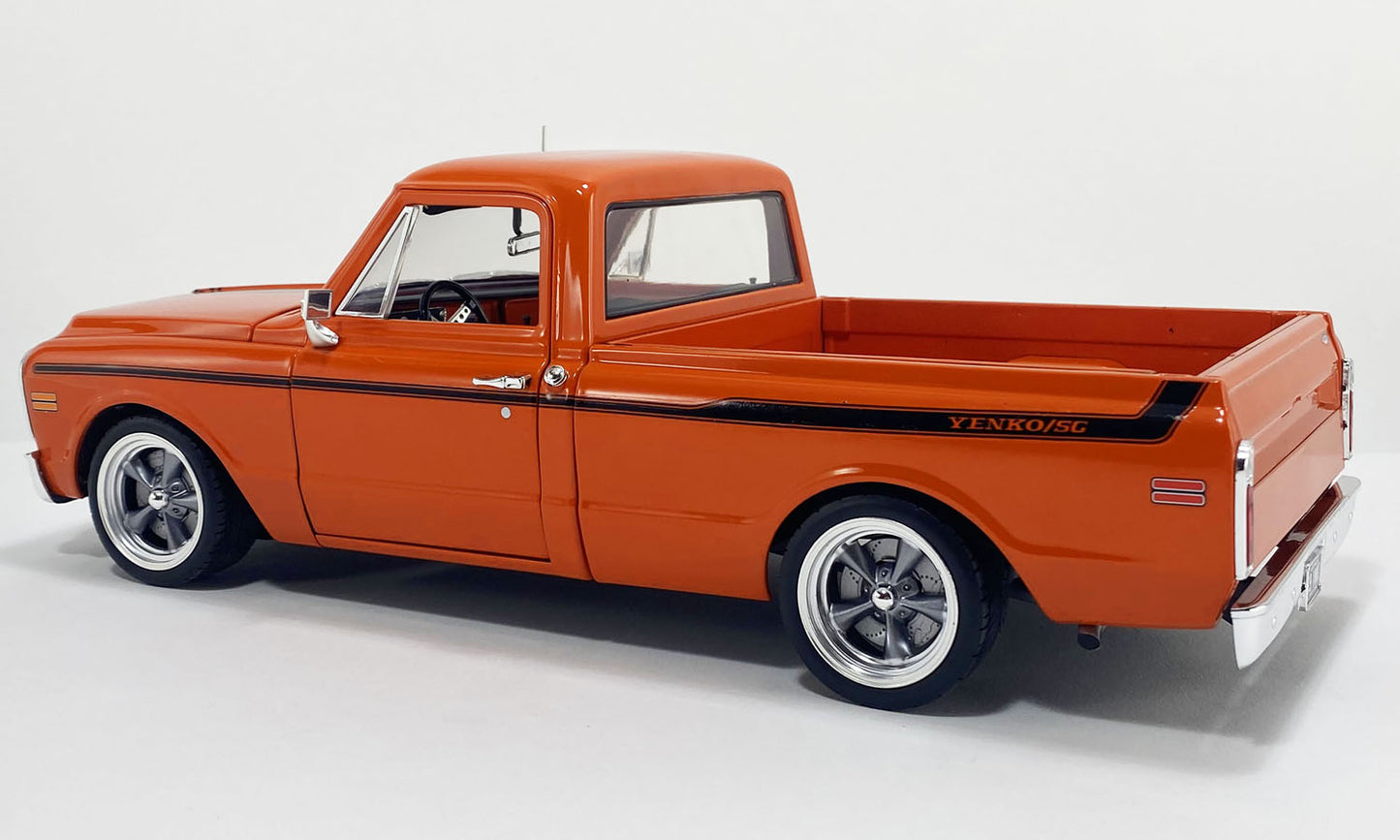 Acme 1969 Chevrolet C-10 Custom Yenko Pickup Truck Hugger Orange 1:18