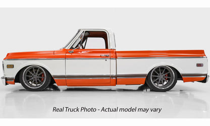 Acme 1970 Chevrolet C-10 Pro Touring Slammed, Orange and White 1:18