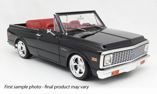 Acme 1972 Chevrolet Blazer 2WD Custom Black w/ White Removable Top 1:18