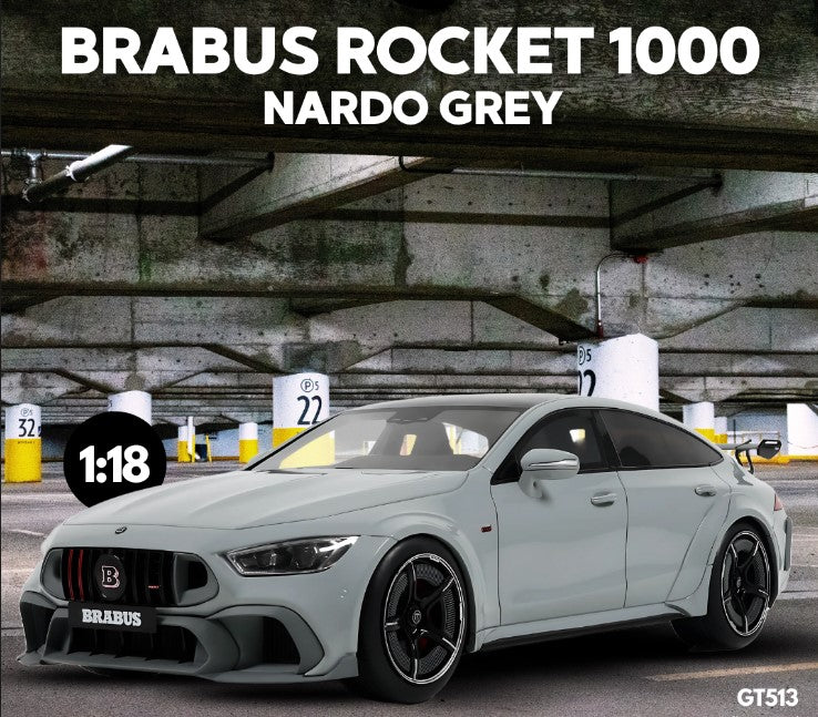 GT Spirit 2024 Brabus Mercedes Benz Rocket 1000 Sedan Nardo Grey 1:18