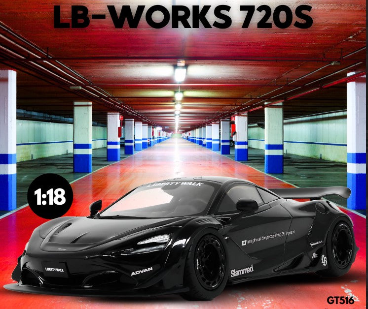 GT Spirit 2023 Mclaren 720S LB-Works Black 1:18