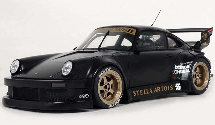 GT Spirit 2010 Porsche 911 930 RWB Stella Artois 2.0 Matte Black 1:18 Resin