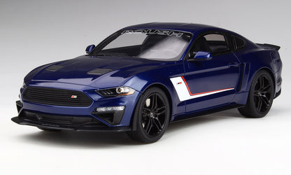 GT Spirit 2019 Ford Mustang Roush Stage 3 Blue with White Deco 1:18