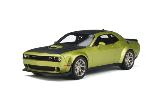 GT Spirit 2020 Dodge Challenger R/T Scat Pack Widebody 50th Anniversary Green Metallic & Black 1:18