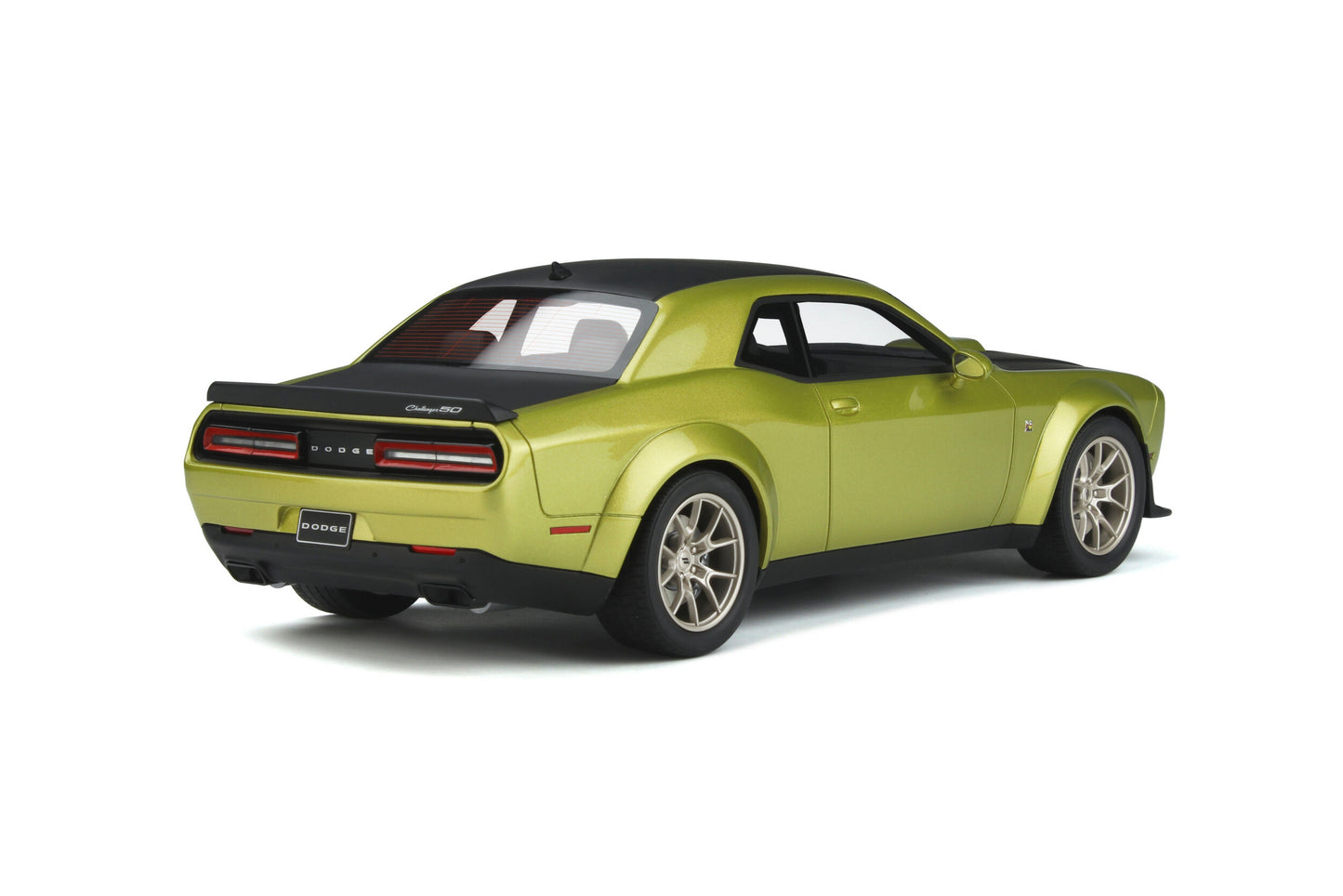 GT Spirit 2020 Dodge Challenger R/T Scat Pack Widebody 50th Anniversary Green Metallic & Black 1:18