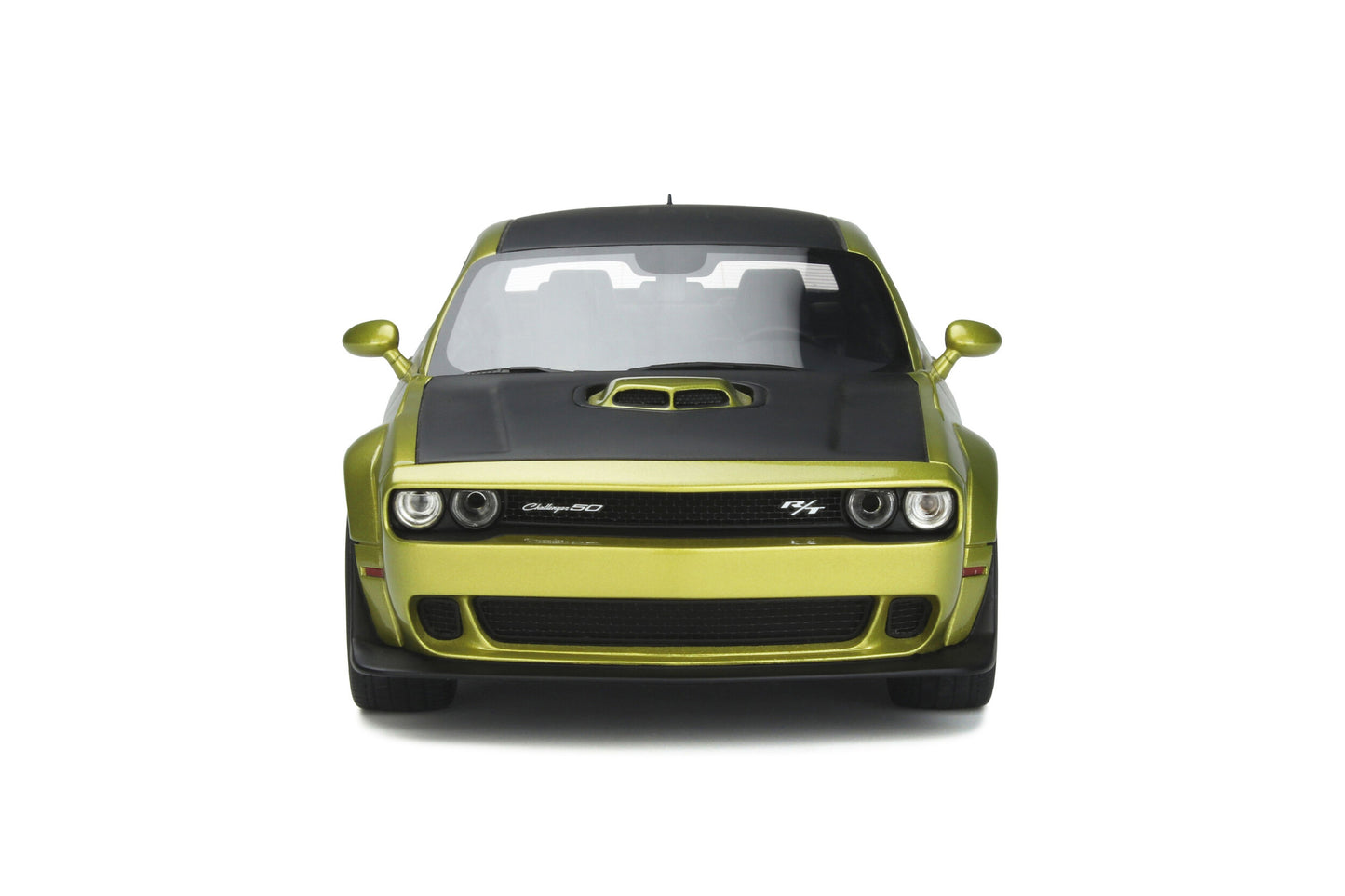 GT Spirit 2020 Dodge Challenger R/T Scat Pack Widebody 50th Anniversary Green Metallic & Black 1:18