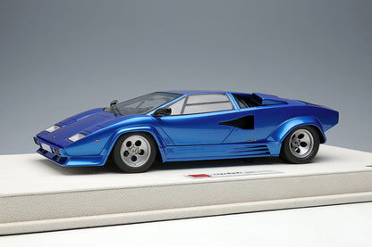 Make Up Co., Ltd / Eidolon 1988 Lamborghini Countach LP5000 QV Blue Metallic WITH DISPLAY 1:18