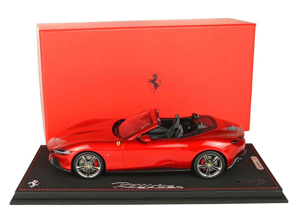 BBR 2023 Ferrari Roma Spider Tetto Aperto Rosso Magma 1:18