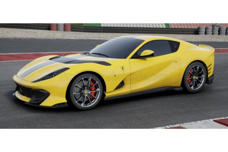 Bburago 2021 Ferrari 812 Competizione Giallo Modena (Yellow) 1:18