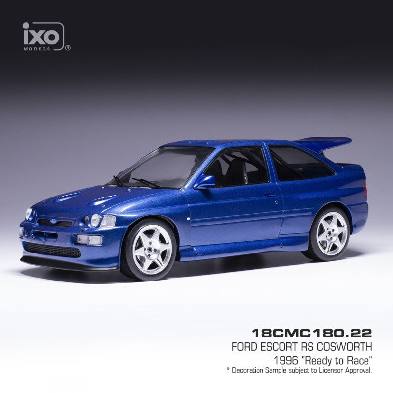 Ixo 1996 Ford Escort RS Cosworth Ready to Race Blue Metallic 1:18