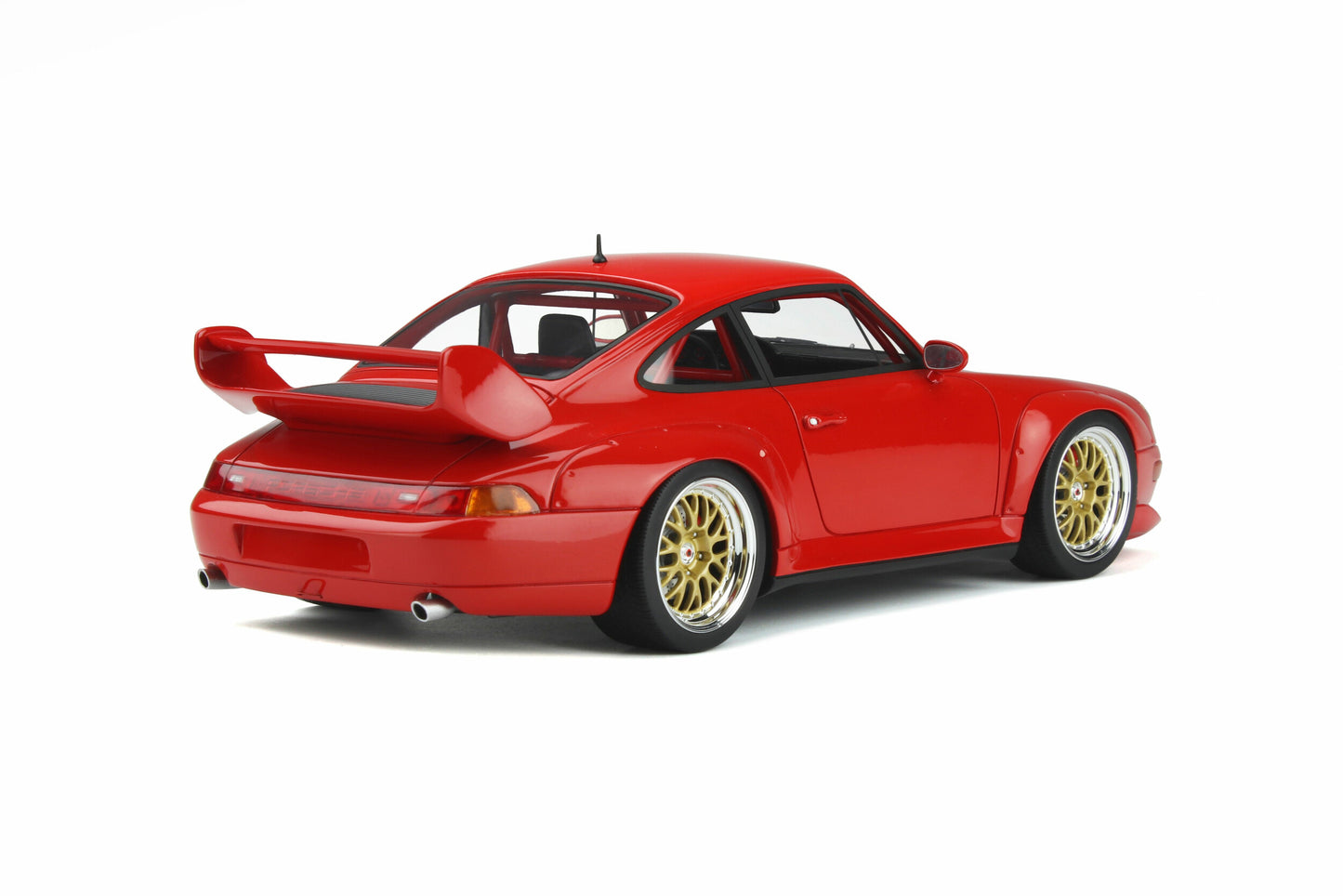 GT Spirit 1996 Porsche 911 993 3.8 RSR Guards Red w/ Gold Wheels 1:18 Resin, SEALED