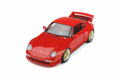 GT Spirit 1996 Porsche 911 993 3.8 RSR Guards Red w/ Gold Wheels 1:18 Resin, SEALED