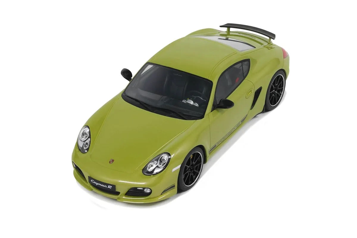 GT Spirit Porsche 981 Cayman R Peridot Green w/ Black Wheels 1:18 Resin