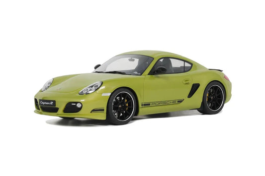 GT Spirit Porsche 981 Cayman R Peridot Green w/ Black Wheels 1:18 Resin