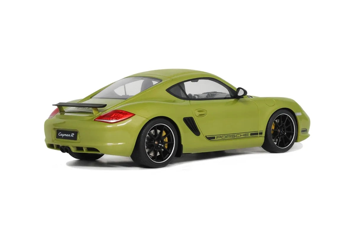 GT Spirit Porsche 981 Cayman R Peridot Green w/ Black Wheels 1:18 Resin