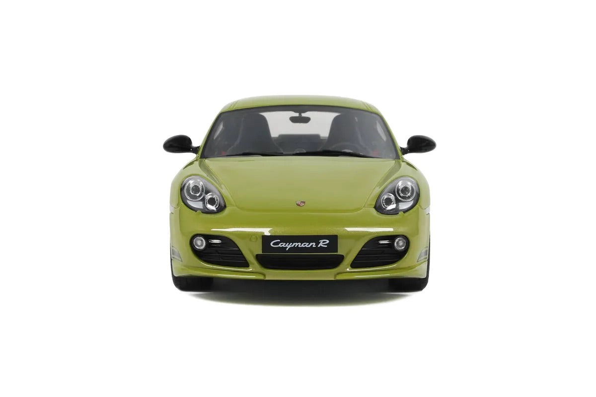 GT Spirit Porsche 981 Cayman R Peridot Green w/ Black Wheels 1:18 Resin