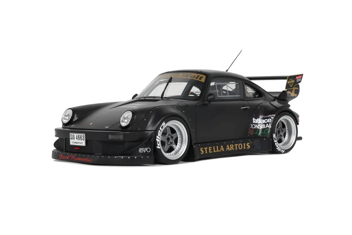 GT Spirit 2010 Porsche 911 930 RWB Stella Artois 2.0 Matte Black 1:18 Resin