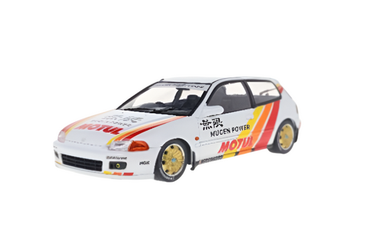 Solido 1992 Honda Civic EG6 Hatchback Mugen Power Racing White 1:18