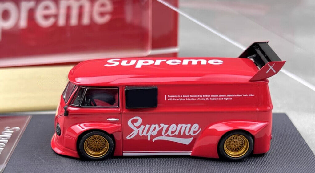 BSC (BriscaleMicro) T1 Van Camper, Trailer, & Porsche 911 964 RWB Set Supreme Livery Red 1:64