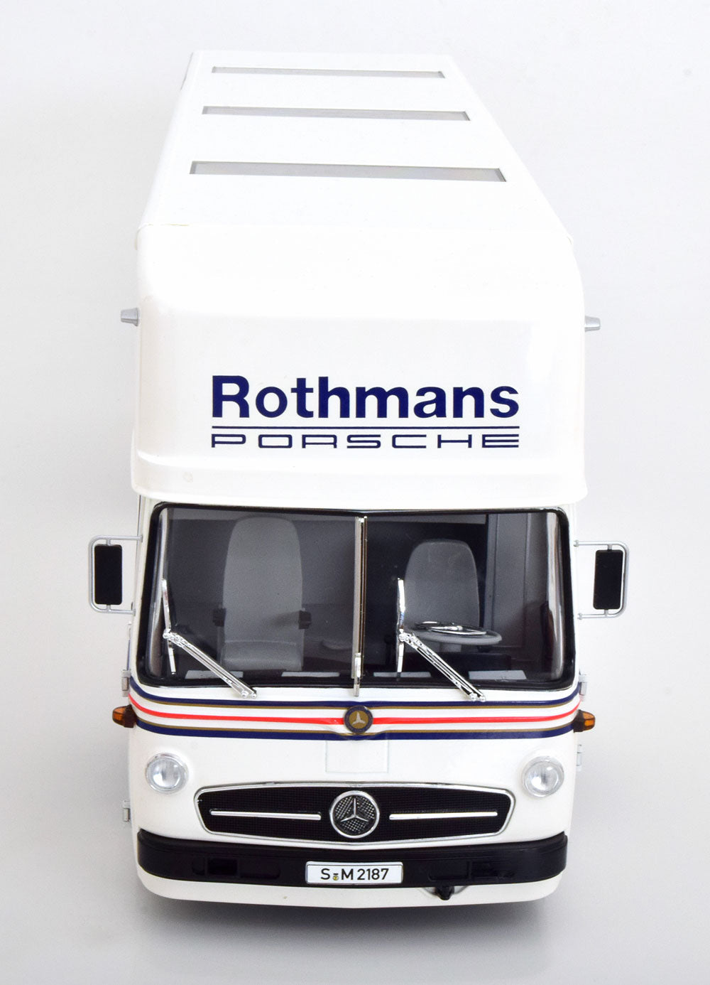 CMR Mercedes O317 Rothmans Porsche Race Car Transporter White 1:18