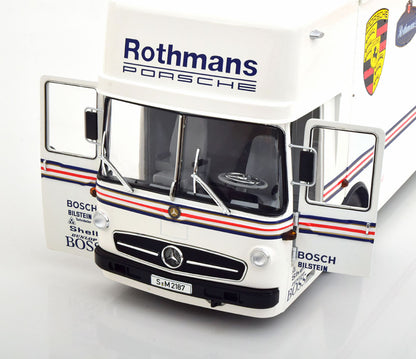 CMR Mercedes O317 Rothmans Porsche Race Car Transporter White 1:18