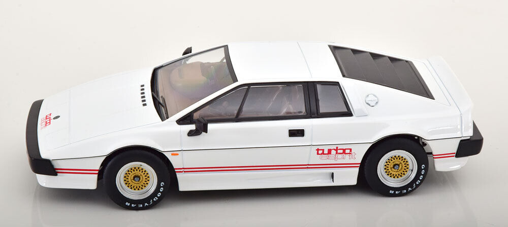 KK Scale 1981 Lotus Esprit Turbo 007 Movie Version White w/ Red Deco 1:18