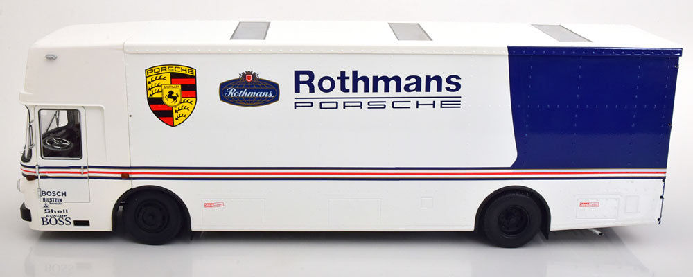 CMR Mercedes O317 Rothmans Porsche Race Car Transporter White 1:18