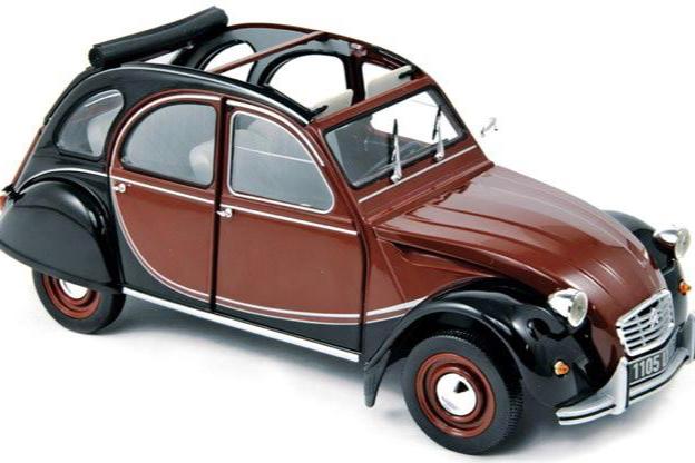 Norev 1982 Citroen 2CV Charleston Delage Red and Black 1:18