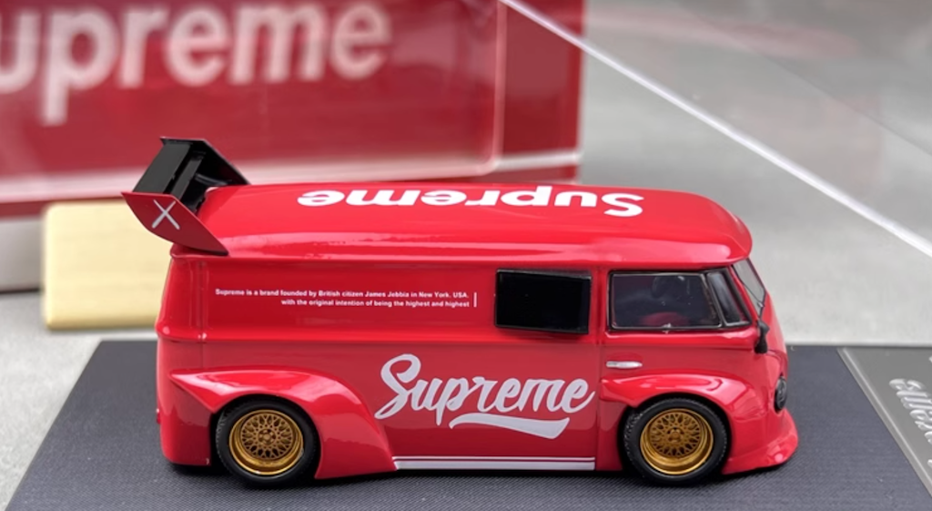 BSC (BriscaleMicro) T1 Van Camper, Trailer, & Porsche 911 964 RWB Set Supreme Livery Red 1:64