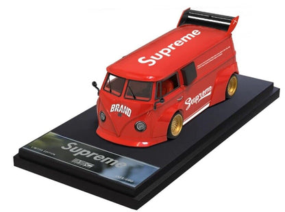 BSC (BriscaleMicro) T1 Van Camper, Trailer, & Porsche 911 964 RWB Set Supreme Livery Red 1:64