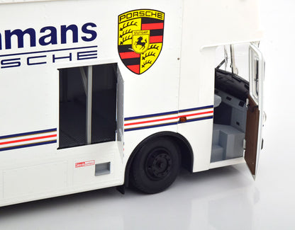 CMR Mercedes O317 Rothmans Porsche Race Car Transporter White 1:18