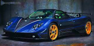 Almost Real 2011 Pagani Zonda Tricolore Blue & Black Carbon 1:18