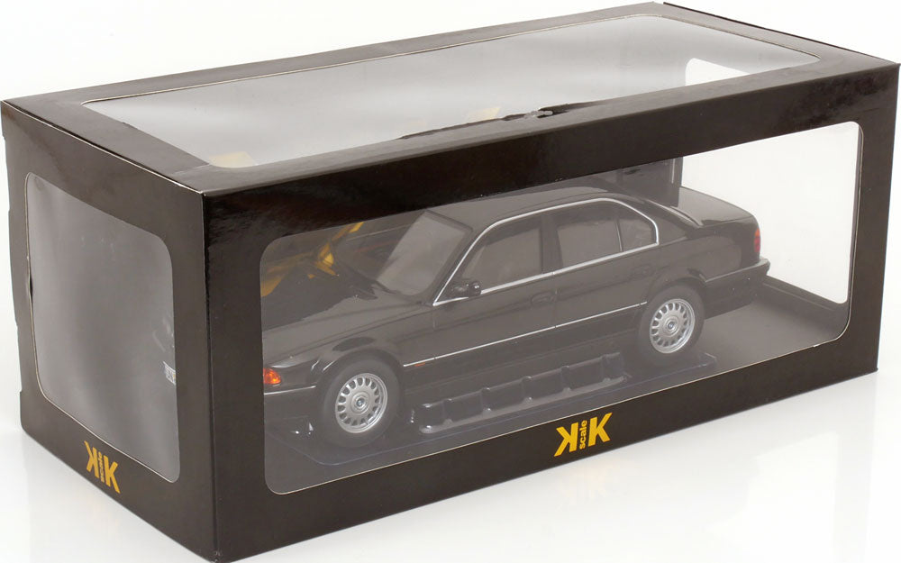 KK-Scale 1994 BMW 740i (e38) Sedan Black Metallic 1:18