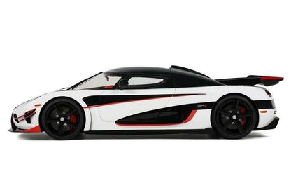 GT Spirit 2015 Koenigsegg Agera RS White Metallic w/ Black Stripes & Red Accents 1:18